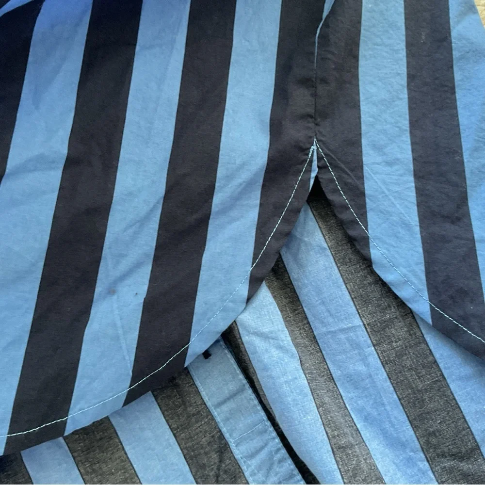NWT AERIE Blue Striped Button-Up Shirt XXL - Picture 5 of 6